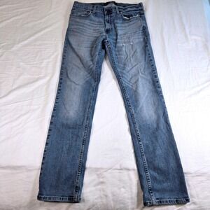 Hollister Men's Slim Straight Blue‎ Jeans 32x32 Epic Flex Thrashed Distressed